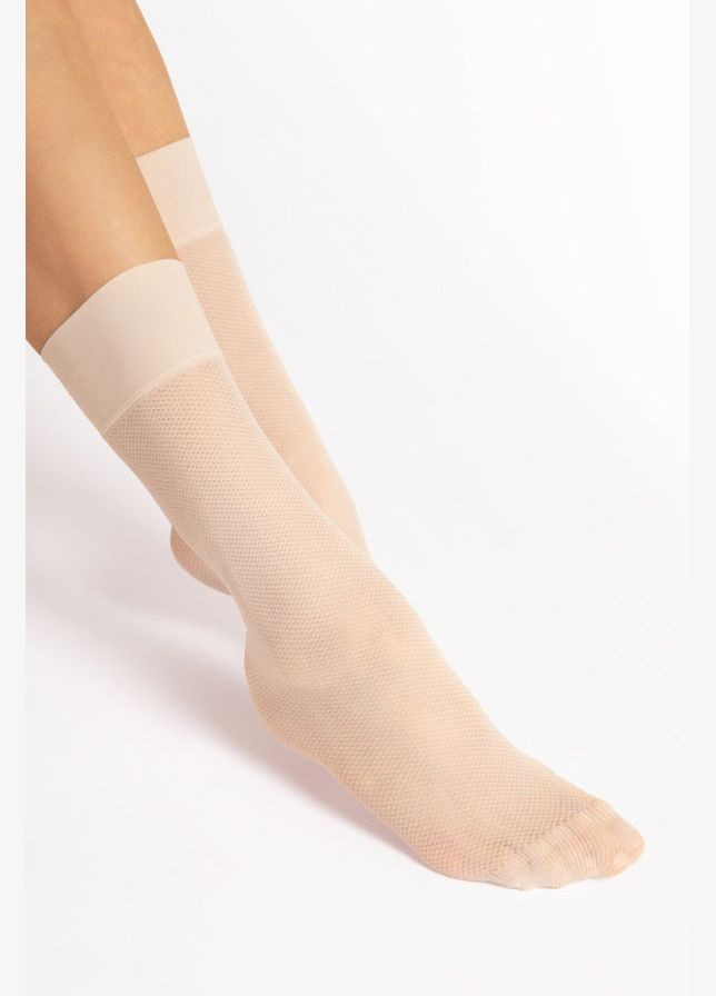Высокие сетчастые носки Fiore foxtrot g1168 cream (292301144)