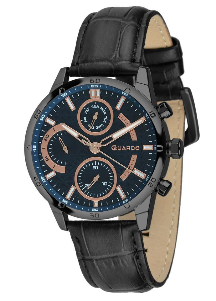 Чоловічий наручний годинник 4634381 Чорний (012734-4) Guardo (367724907)