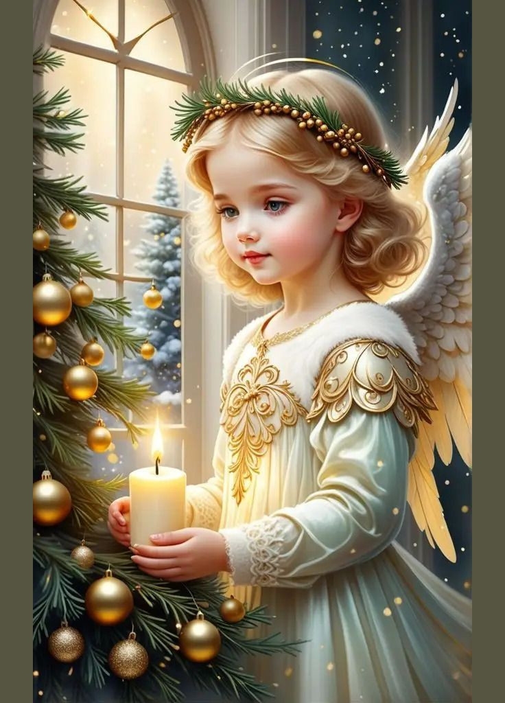 Алмазна мозаїка Різдвяне янголятко TP904 ColorArt (306716484)