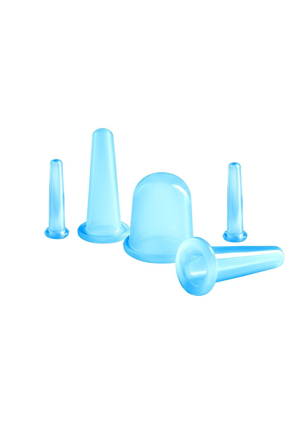 Вакуумні масажні банки силіконові для тіла (китайські/атницелюлітні банки) 5 шт Blue (P-5907739314956) 4FIZJO (301733297)
