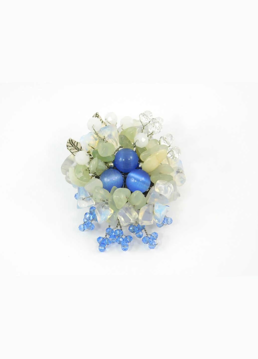 Брошка "Місячна" Котяче око, крихта, Адуляр, Місячний камінь крихта Fursa fashion (315591710)