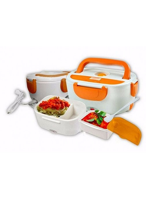 Ланч бокс електричний із підігрівом Lunch Heater 220V Pro, контейнер для їжі з відсіками. Колір: помаранчевий No Brand (365813033)
