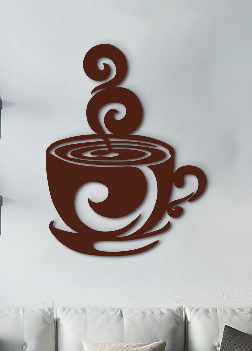 Сучасна картина на кухню, дерев'яний декор для дому "Кава на двох", декоративне панно 35х28 см Woodyard (291843314)