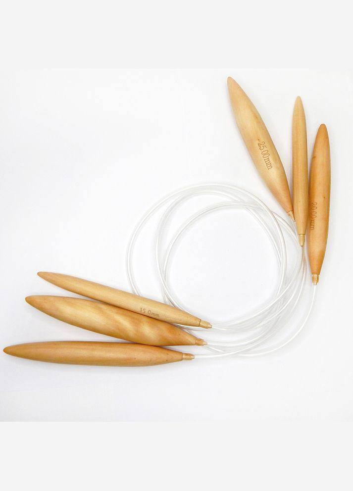 Спицы круговые бамбуковые на силиконовой трубке, 25 мм No Brand (340482750)