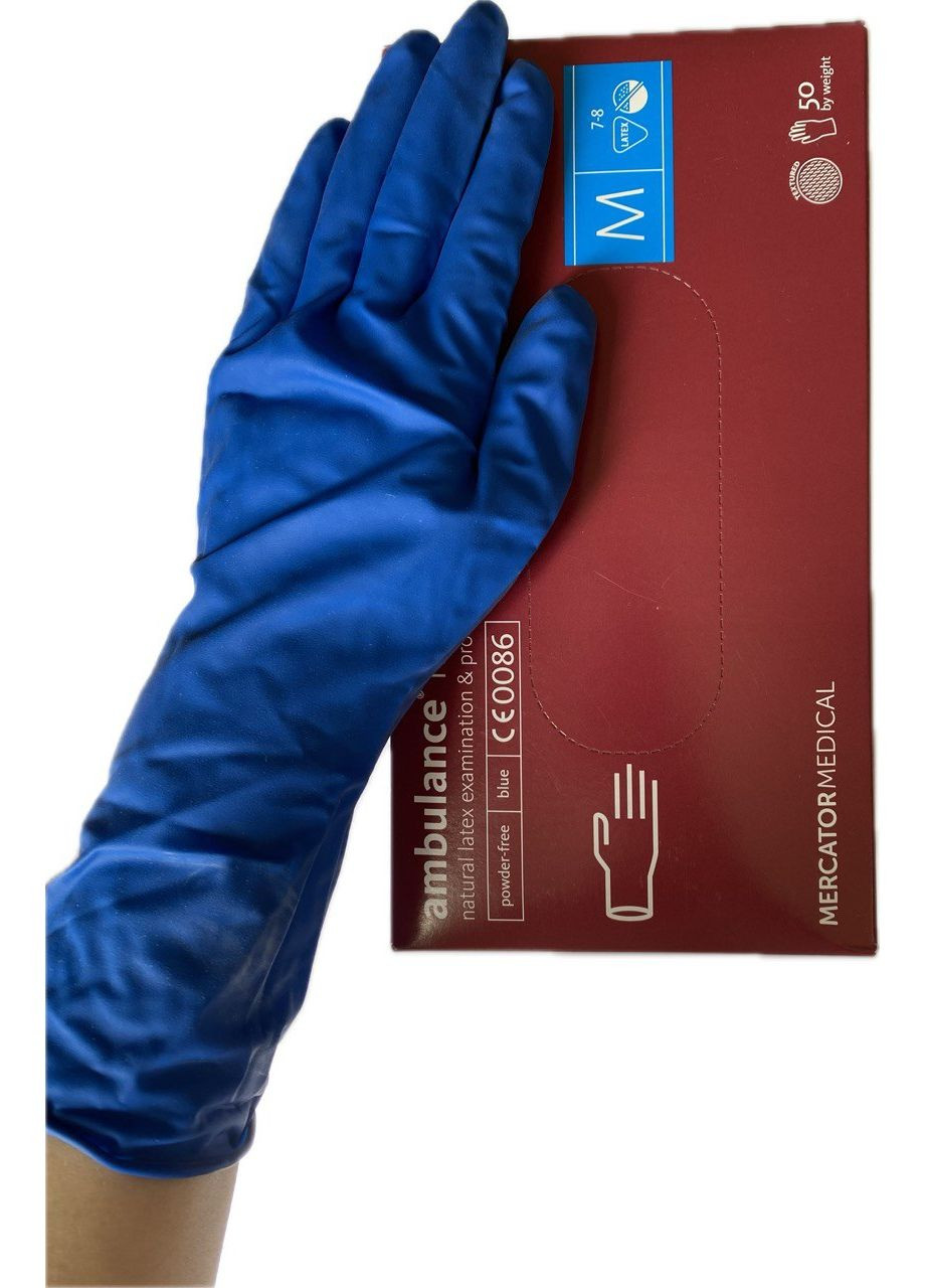 Рукавички Ambulance pf латексні підвищеної міцності Mercator Medical (332056468)