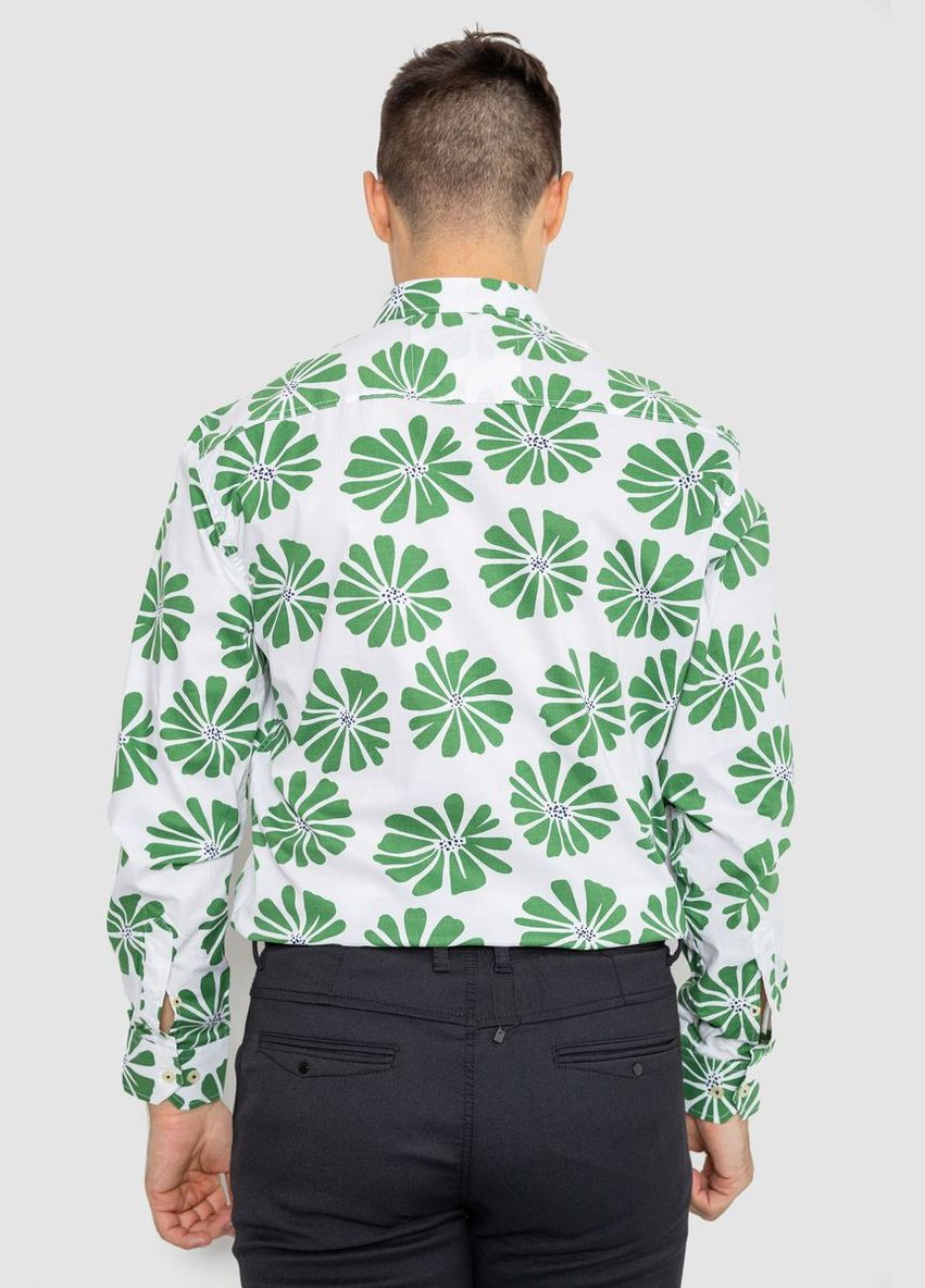 Зеленая классическая рубашка однотонная No Brand