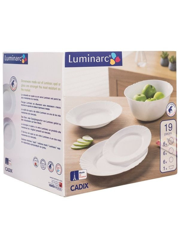 Сервіз столовий CADIX з 19 предметів (L0300) Luminarc (328602371)