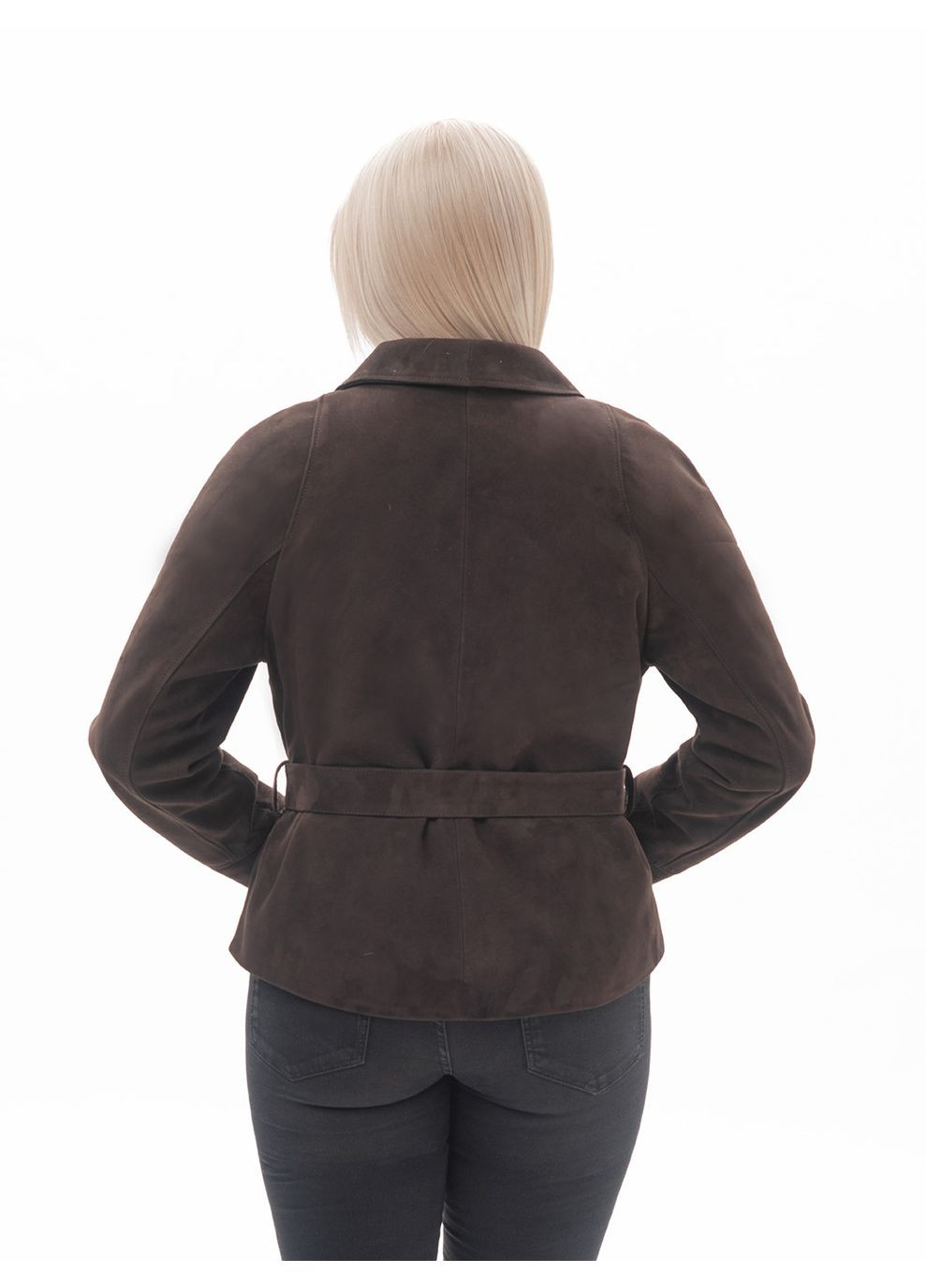 Коричнева демісезонна жіноча шкіряна куртка весна Fabio Monti