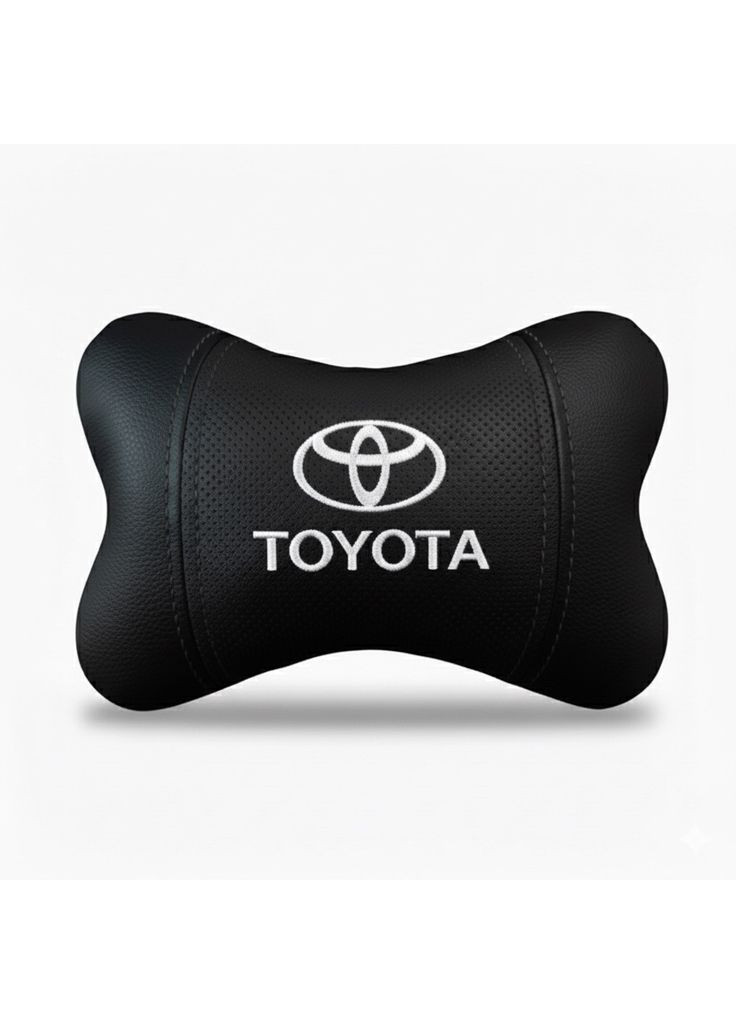 Подушка на підголівник метелик в авто Тойота біла вишивка — 081 Toyota (365728862)