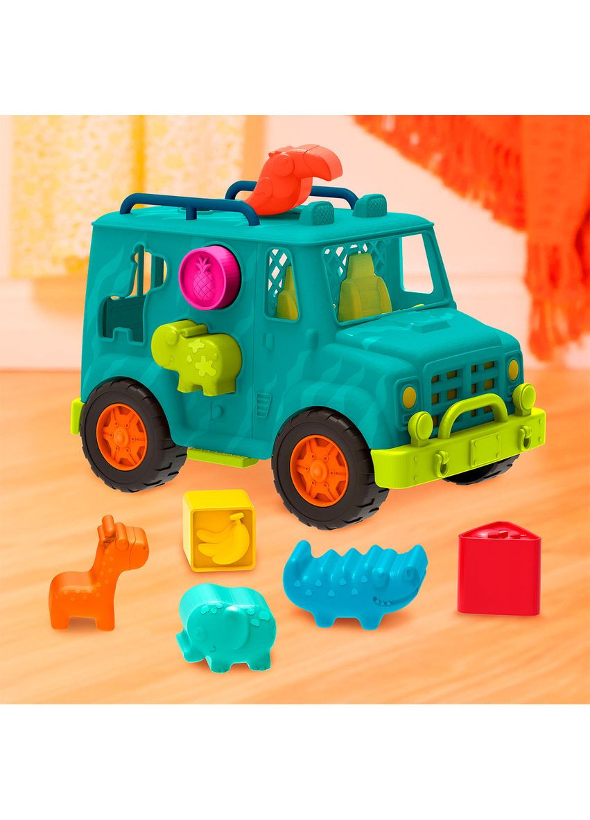 Машинка-сортер Джип зі звірятами (BX2024Z) Battat (339783501)