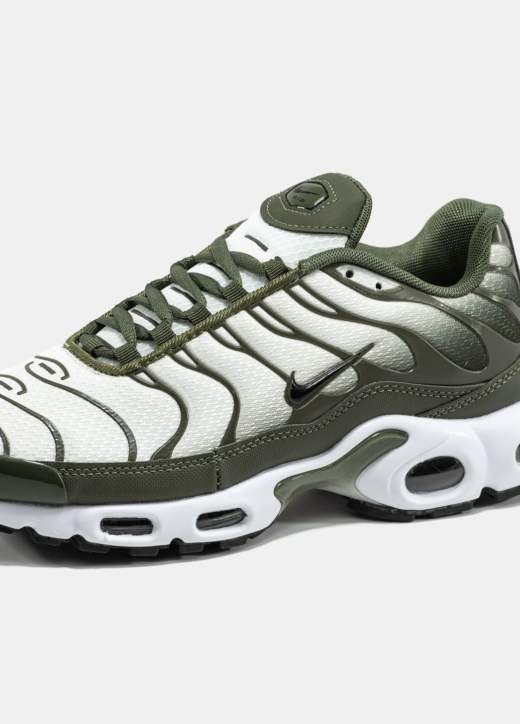 Хакі Осінні кросівки чоловічі nike air max tn plus khaki white | найк аір макс хакі No Brand
