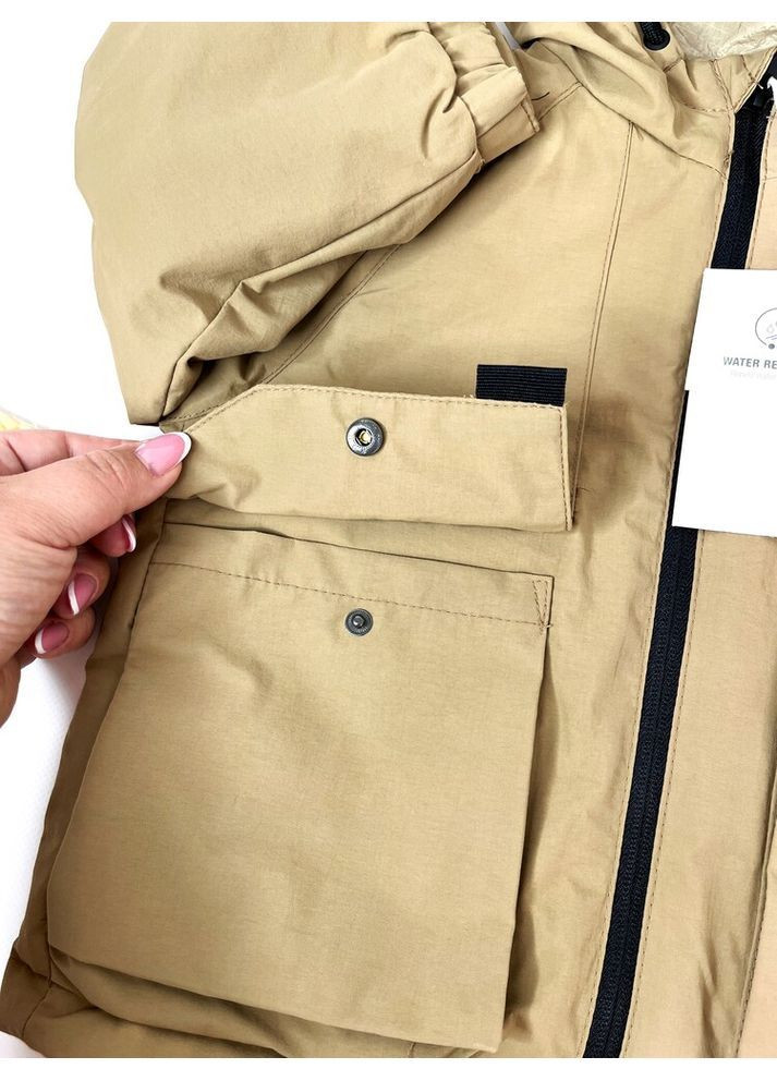 Коричневая демисезонная куртка 98 см коричневый артикул л1171 Zara