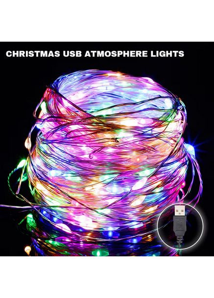 Гірлянда багатокольорова мідна дротова LED XQ51164 USB 5 м No Brand (372129105)