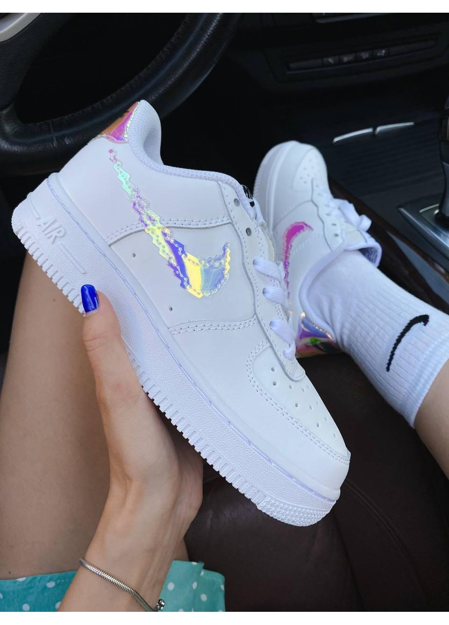 Білі Осінні кросівки чоловічі nike air force 1 white colors найк аір форс 1 преміум No Brand