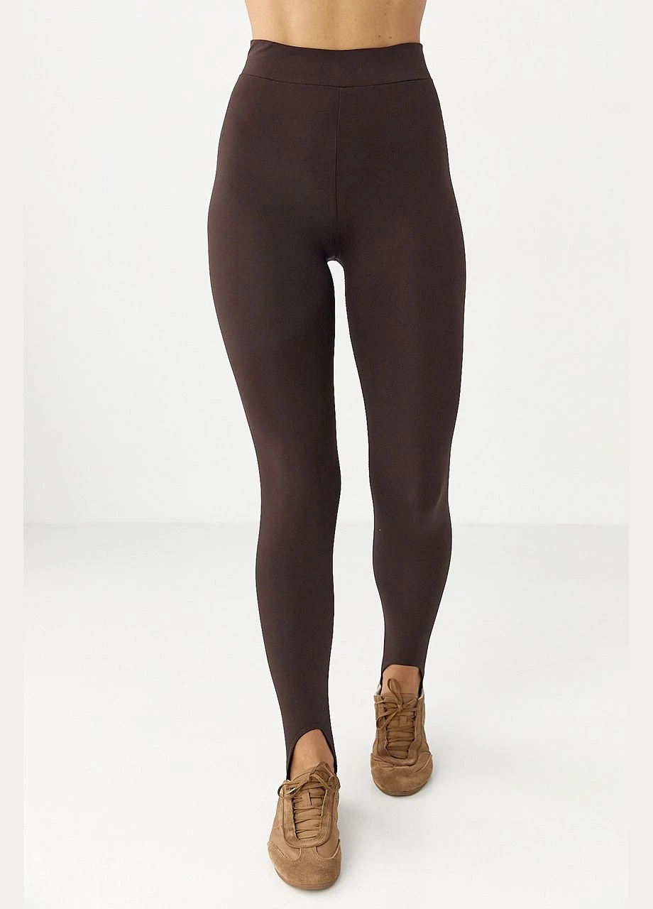 Жіночі еластичні легінси зі штрипками Lurex (326065782)