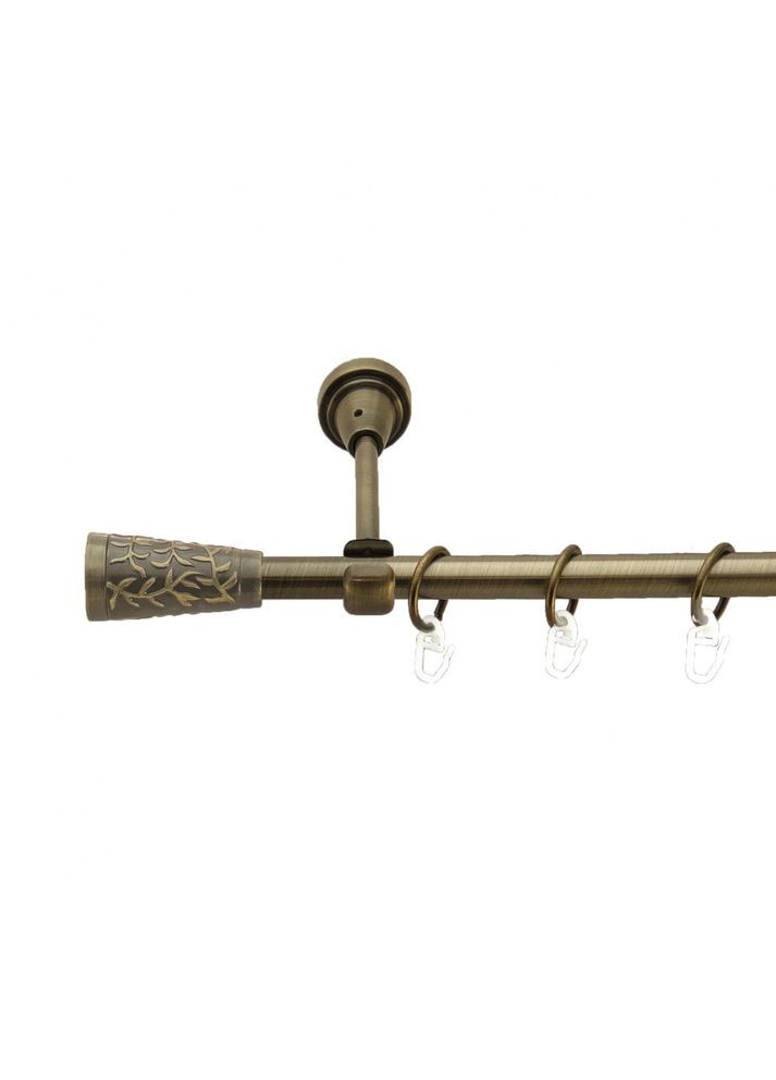 Карниз Севилия металлический однорядный открытый гладкая труба Антик 16 мм 160 см (3327932) ORVIT (300847441)