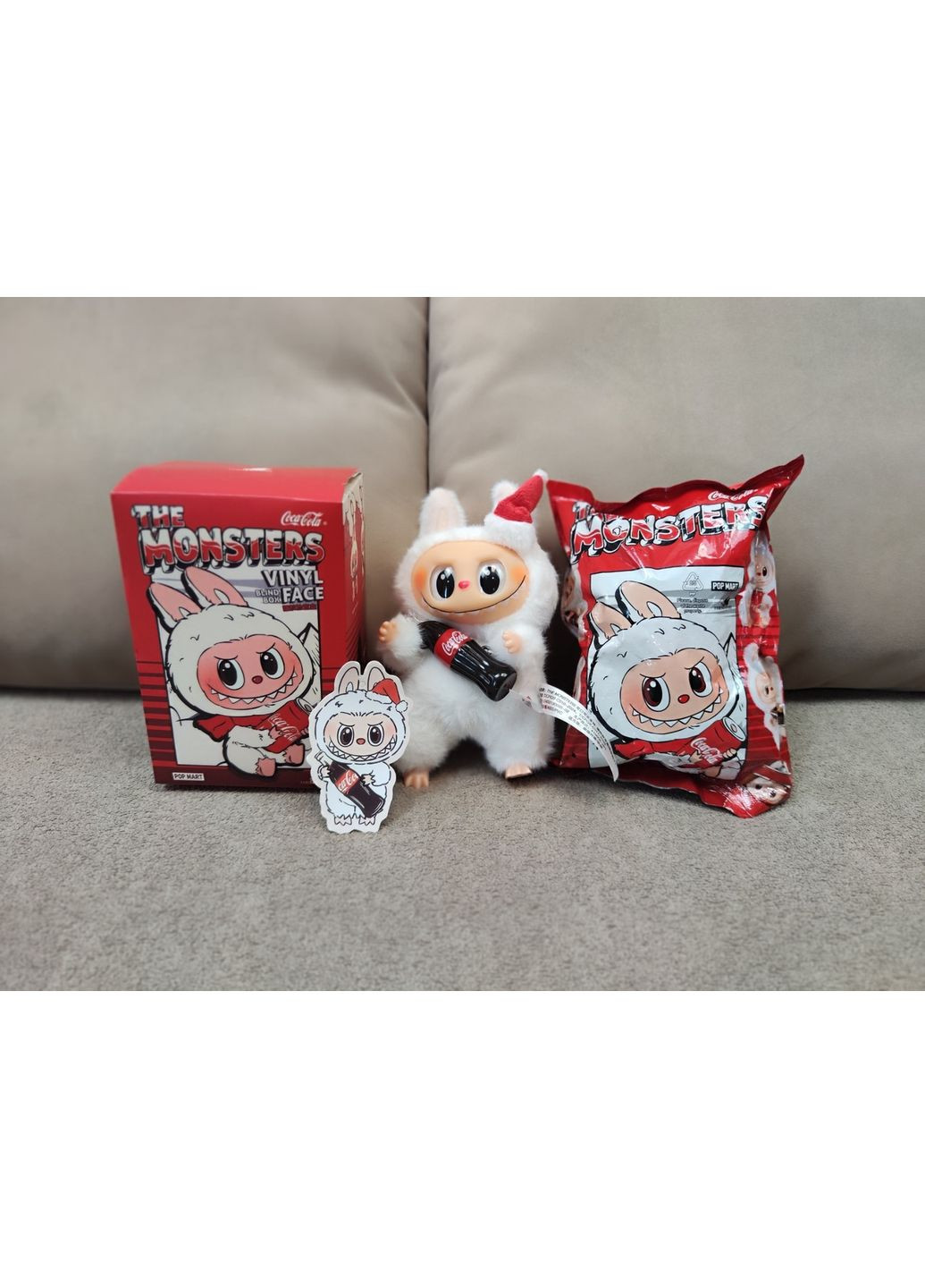 Дитяча іграшка брелок Лабубу Кока Кола Біла No Brand (370368831)