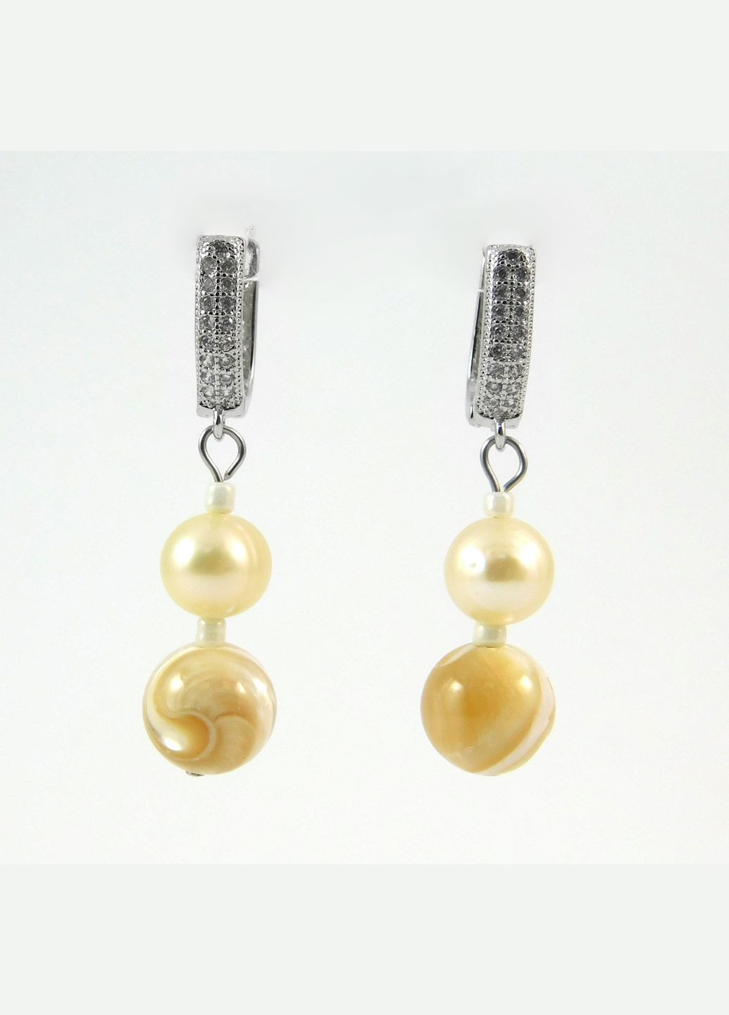 Серьги "Принцесса моря" Жемчуг, Перламутр 13.10.28.897 Fursa fashion (315590908)