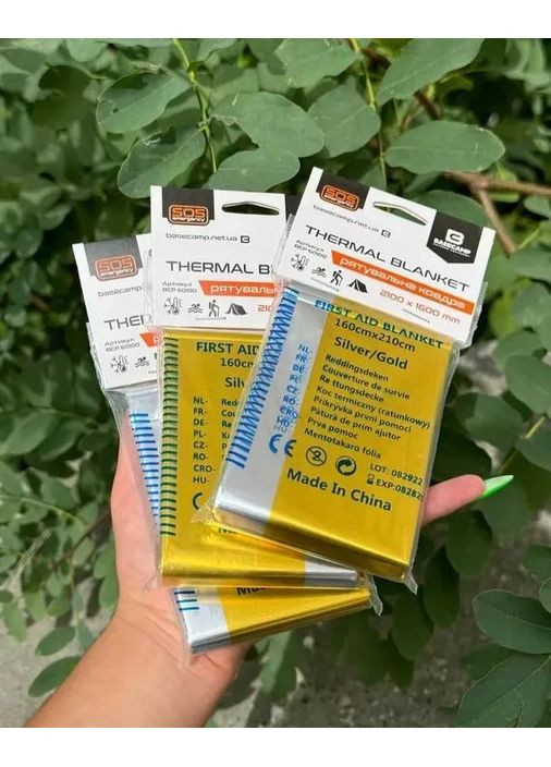 Термоковдра рятувальна Base Camp Thermal Blanket, 210*160 см BaseCamp (334669524)