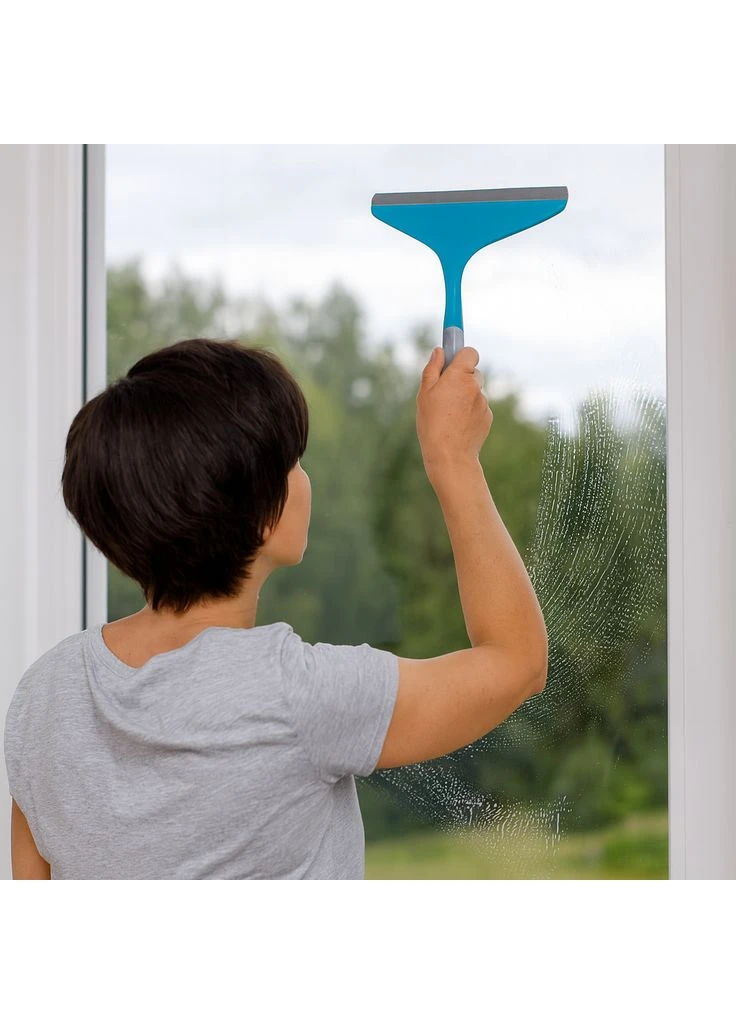 Скребок для окон 22 см Soft-touch синий/серый EF-4812B Eco Fabric (362216237)