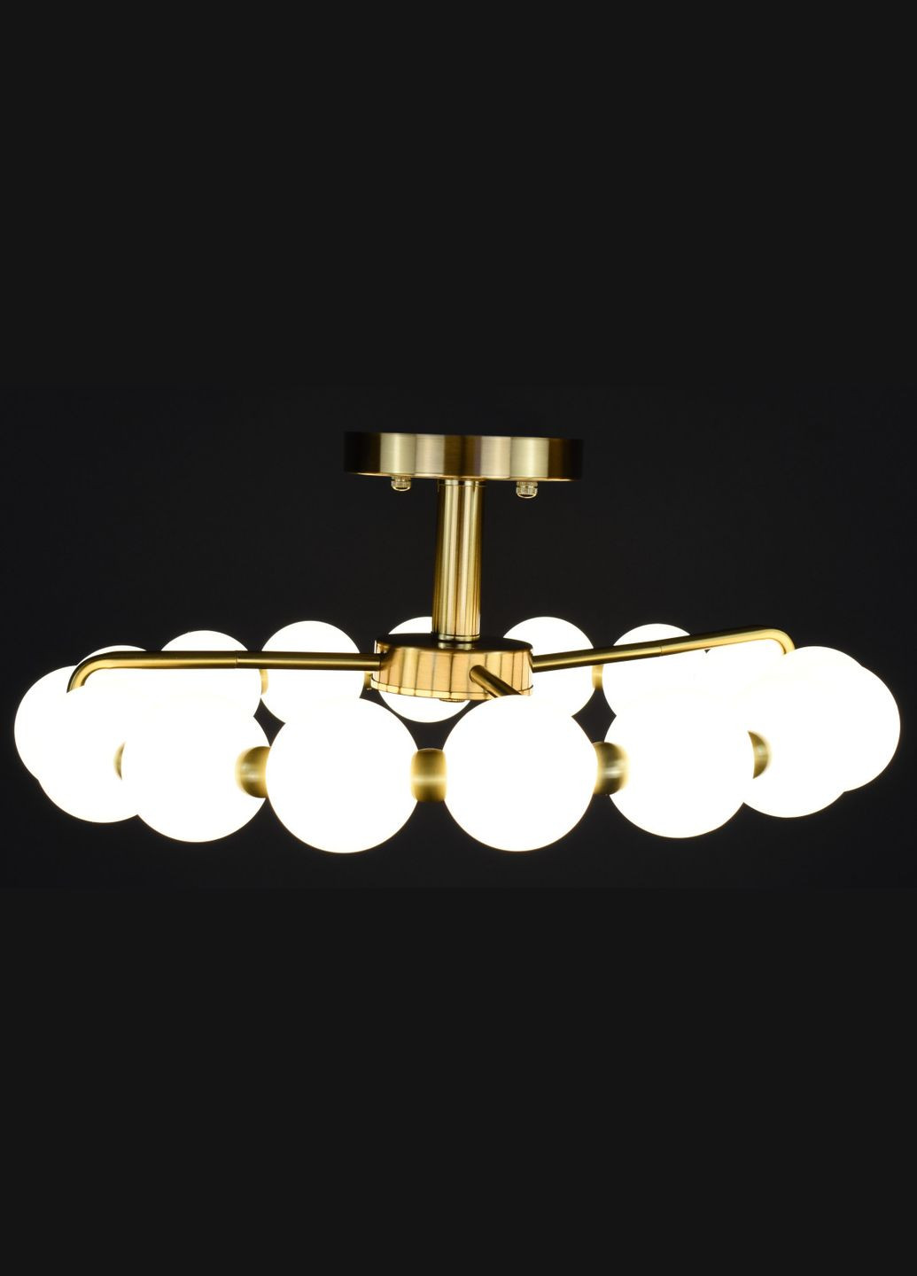 Люстра світлодіодна стельова LED світильник для квартири на стелю лед 28036 Латунь 20х54х54 см. Sunnysky (364759266)