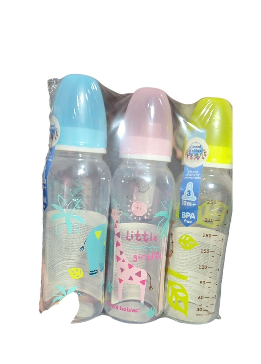 Набір із трьох пляшечек Canpol Babies, розмір 3, вік від 12 міс. No Brand (369776182)
