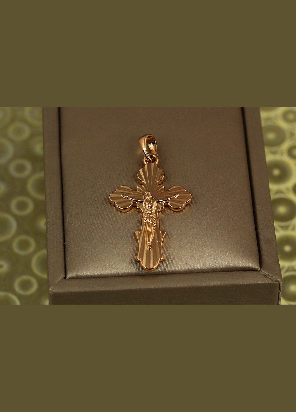Хрестик розп"яття в променях 3 см золотистий Xuping Jewelry (316434054)