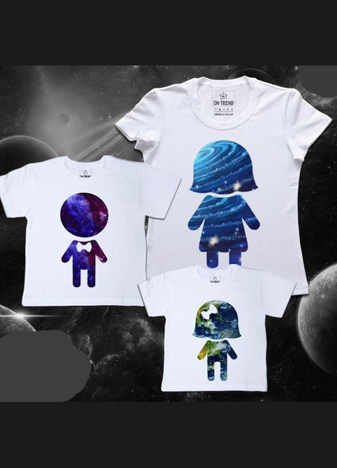 Футболки Фемілі Лук Family Look для всієї родини "Космічні силуети" Кавун футболка (316304222)