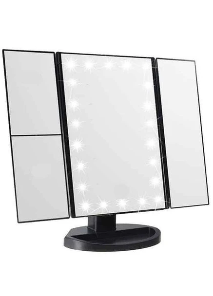 Тройное зеркало для макияжа Superstar Magnifying Mirror с LED-подсветкой прямоугольное с увеличением Digital (387412370)