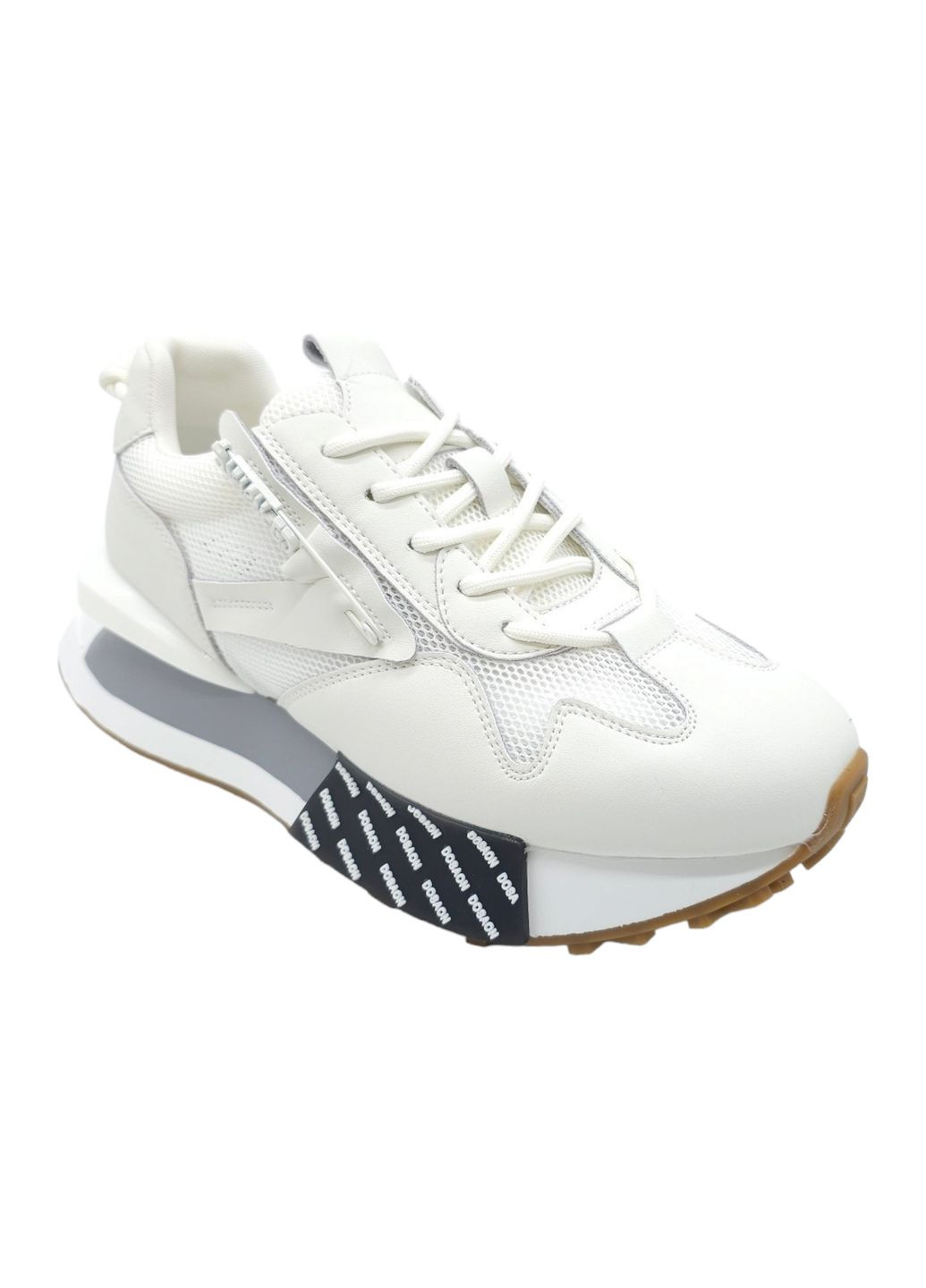 Белые всесезонные женские кроссовки белые кожаные l-12-44 23 см(р) Lonza