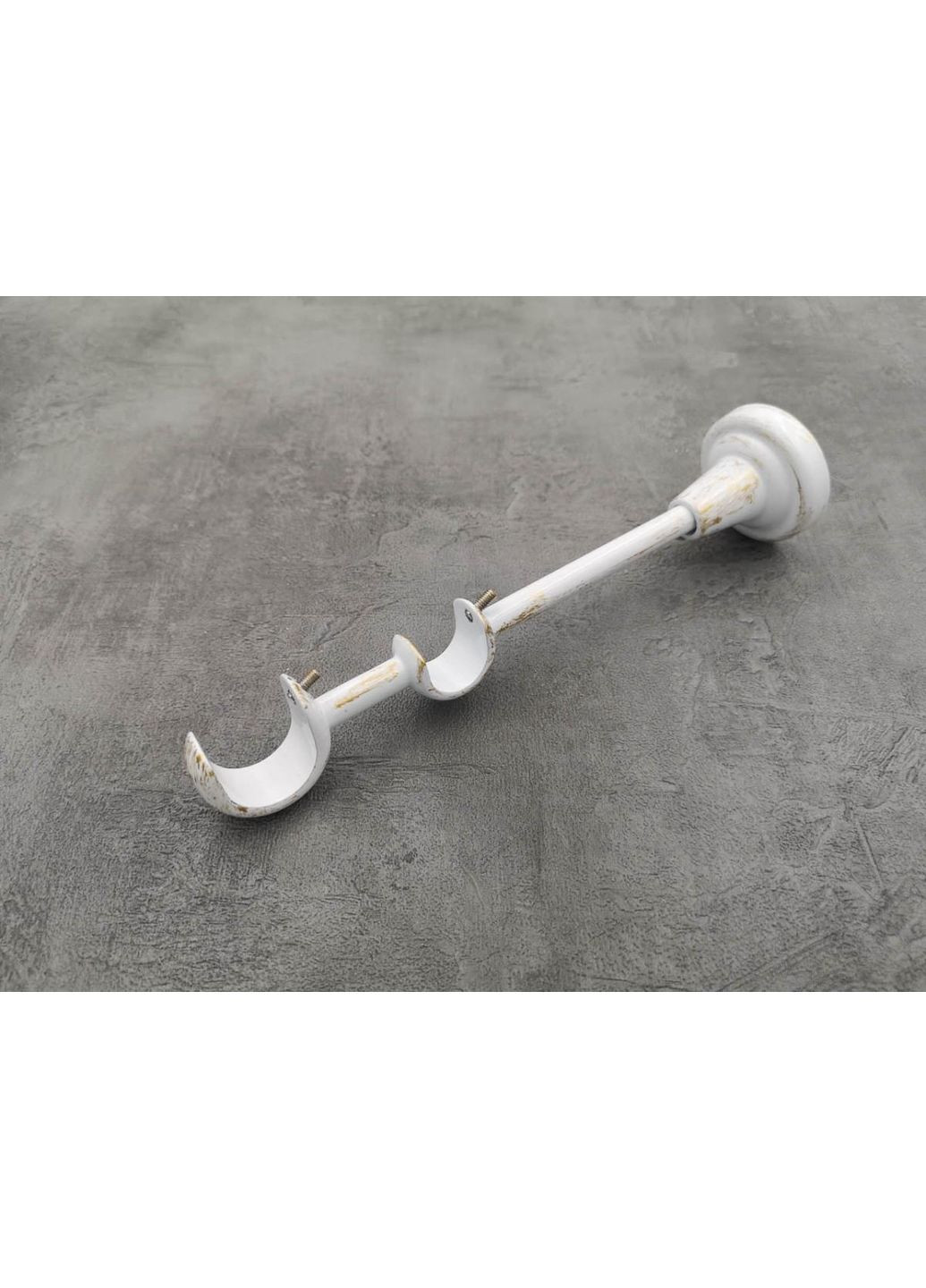 Карниз Савона гладка штанга подвійний відкритий 25/19 мм 200 см Біле золото Quadrum (352779303)