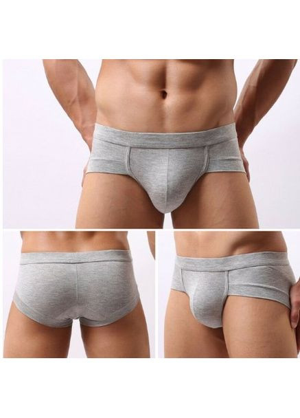 Чоловічі труси безшовні боксери сірі No Brand (360897644)