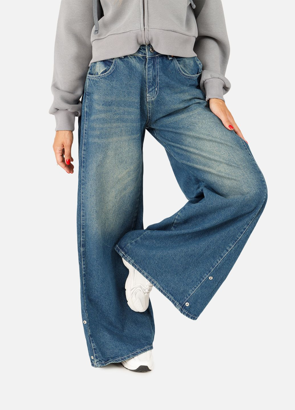 Женские джинсы-baggy цвет синий CB-00257431 Zarxlife - (309000670)