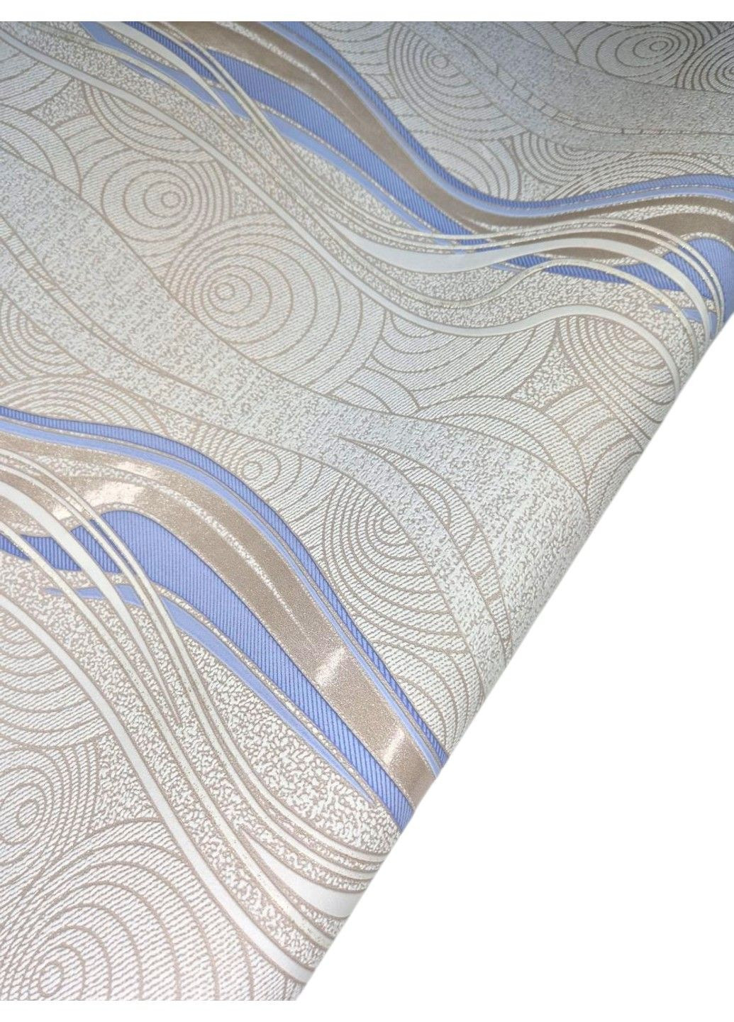 Обои виниловые на флизелиновой основе 10,05×1,06м 3726-03,бежевые с узором для спальни,гостиной,коридора,офиса Слов'янські шпалери (340275498)