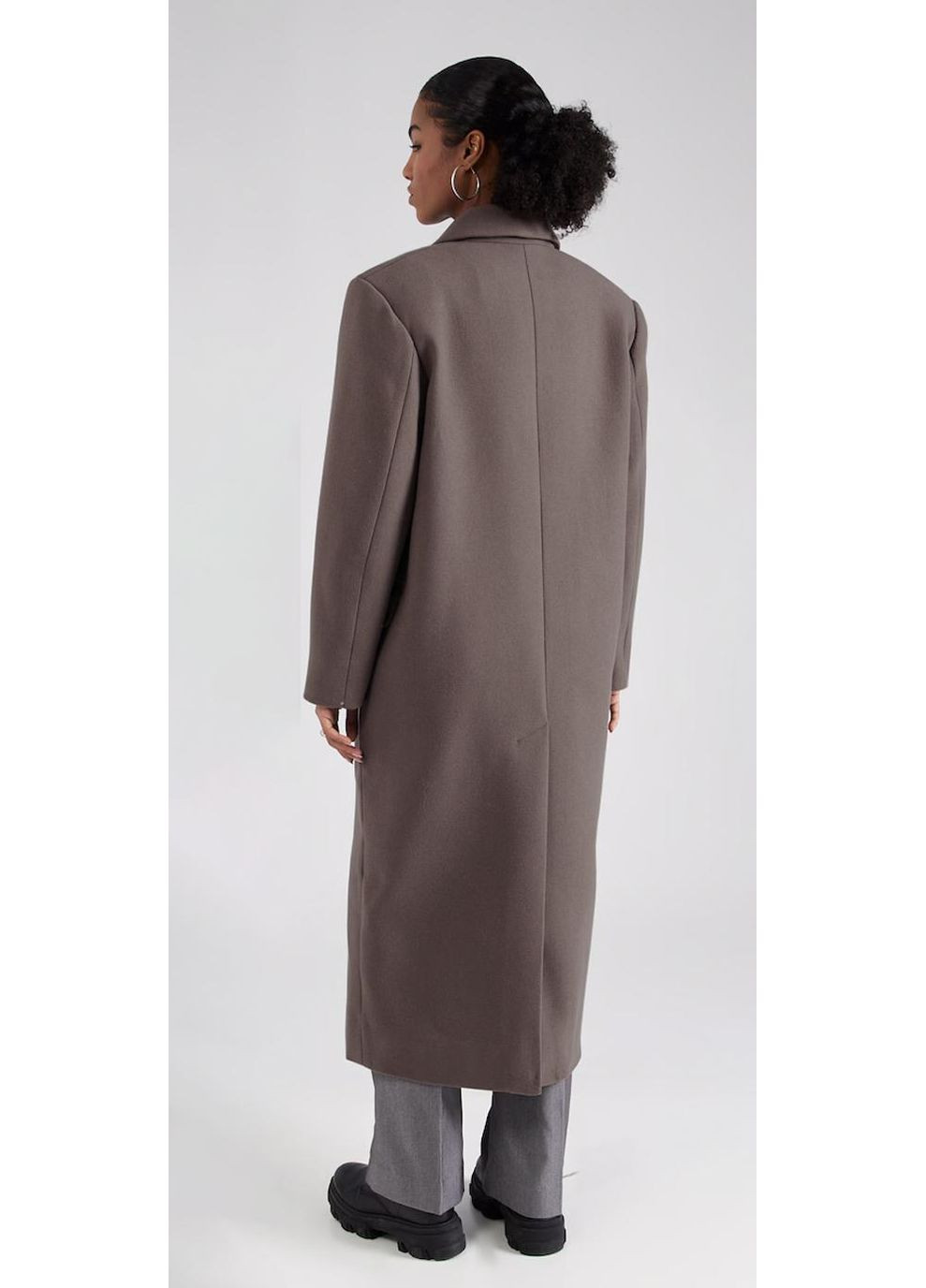 Коричневе демісезонне Пальто вовняне Weekday