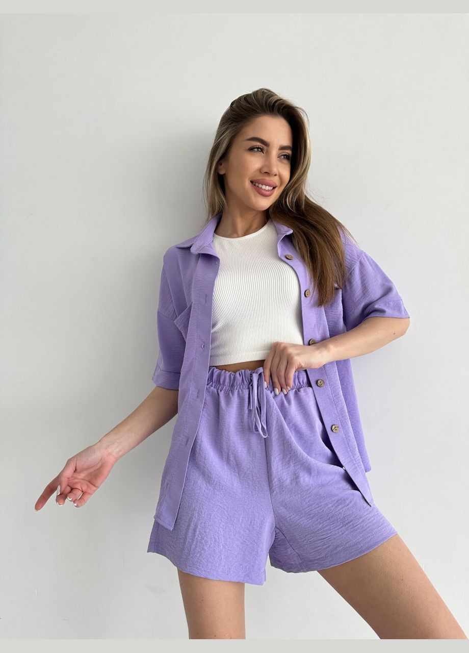 Женский костюм рубашка+шорты Україна (331864371)