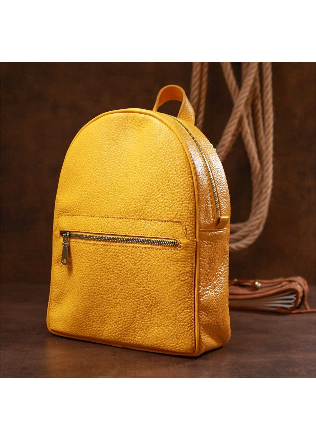 Практичний жіночий рюкзак 16306 Жовтий Shvigel (292849840)