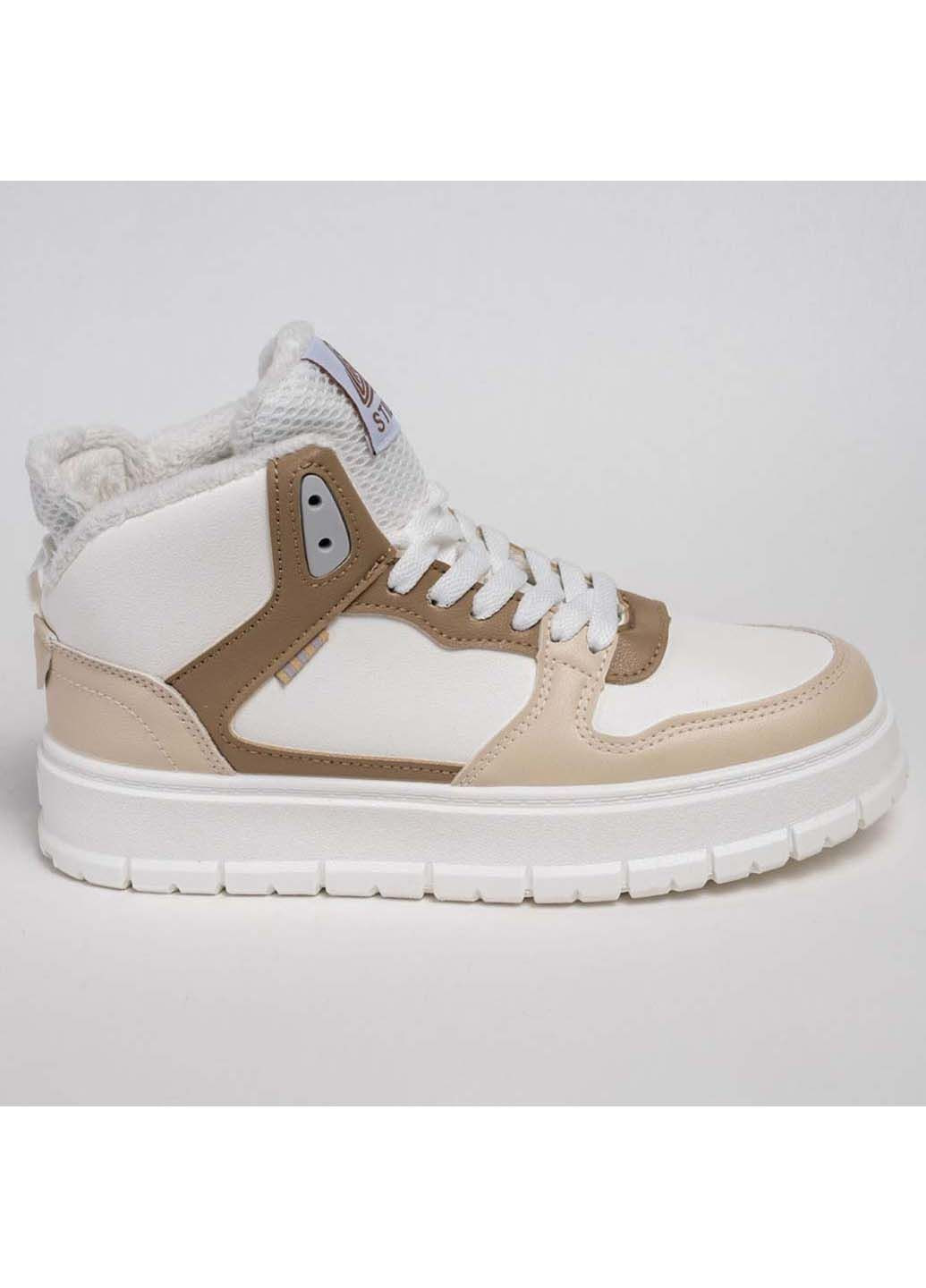 Білі високі кеди зимові Fashion