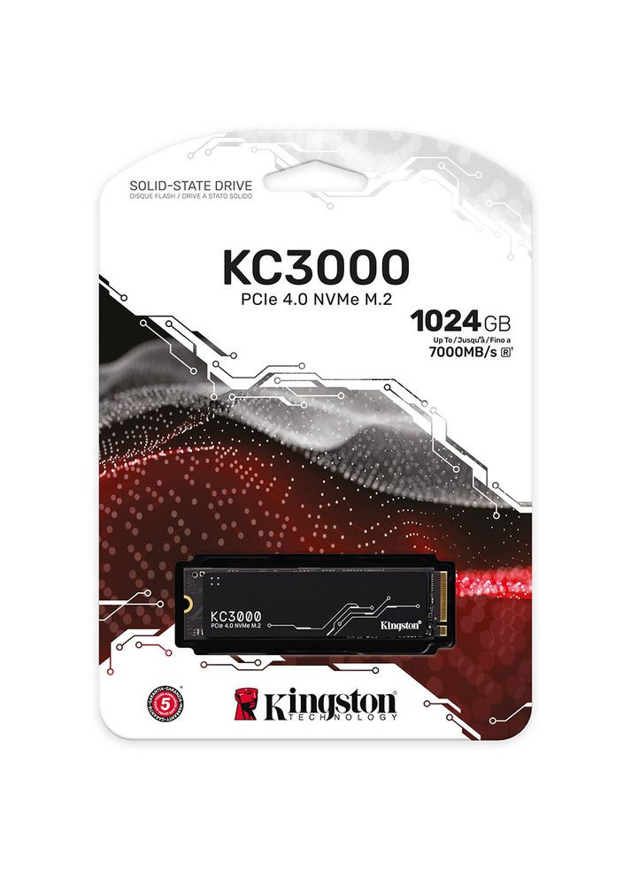 SSD накопичувач KC3000 1TB M.2 NVMe 2280 (SKC3000S/1024G) Kingston (307355403)