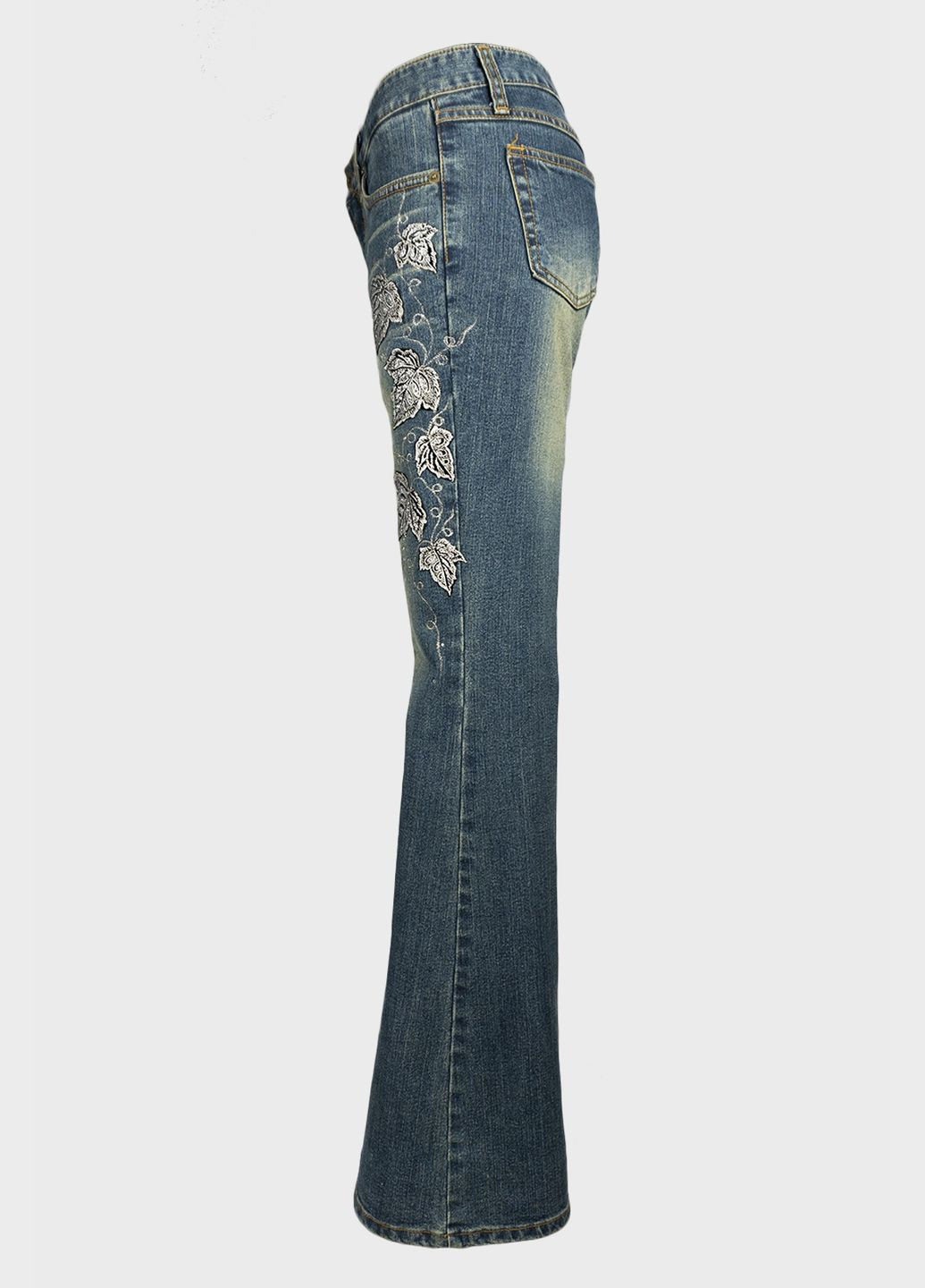 Женские винтажные клешеные джинсы S-1466 Синий Tantra - (272797647)