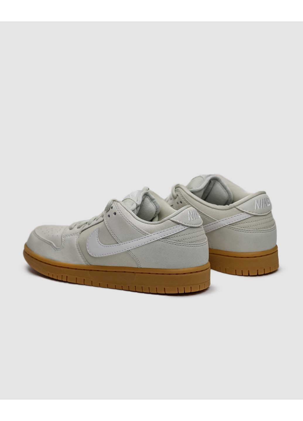 Серые демисезонные кроссовки мужские nike sb dunk low island green gum найк сб данк No Brand