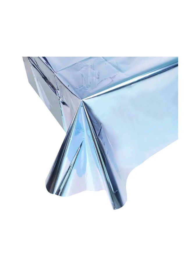 Скатертина клейонка із фольги 270 на 100 см блакитний Jannet скатертина (336377019)