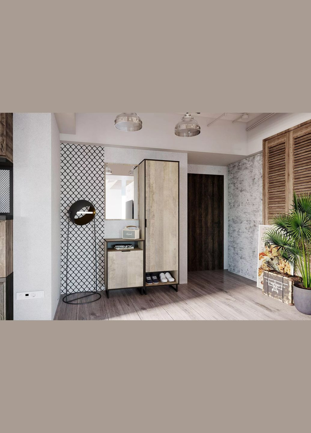 Шафа-пенал з вішалкою для одягу на ніжках від F-0005 MORELI (335424377)