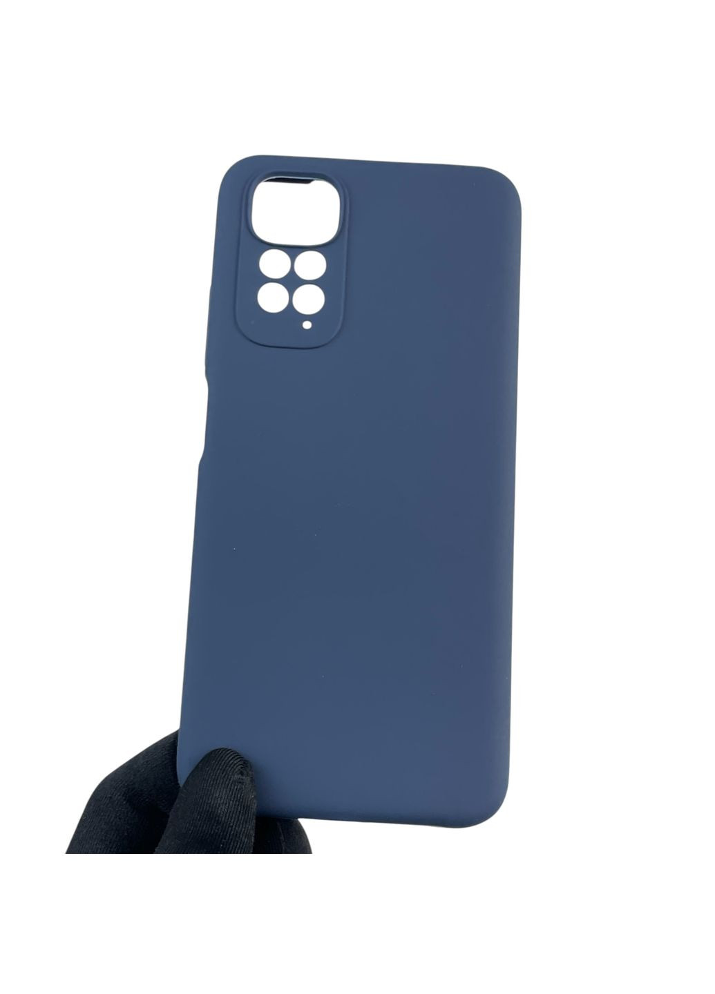 Чохол для Redmi Note 11 4G силіконовий з мікрофіброю нековзний на сяомі редмі нот 11 4г темно-синій Xiaomi (366389787)