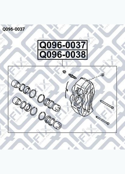 Суппорт тормозной передний, левый Q096-0037 1990-2017 47750-60120 Q-FIX (345738126)