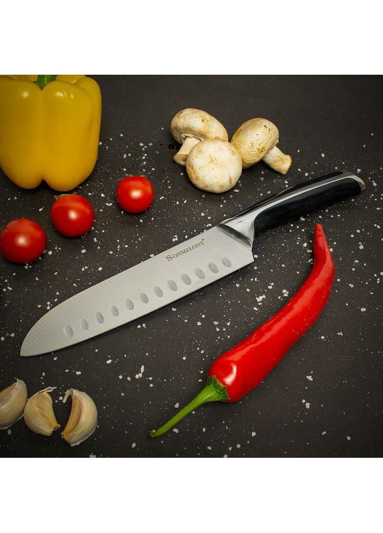 Кухонний ніж Sonmelony кухарський ніж сантоку ніж для шеф-кухаря 31см No Brand (365820384)