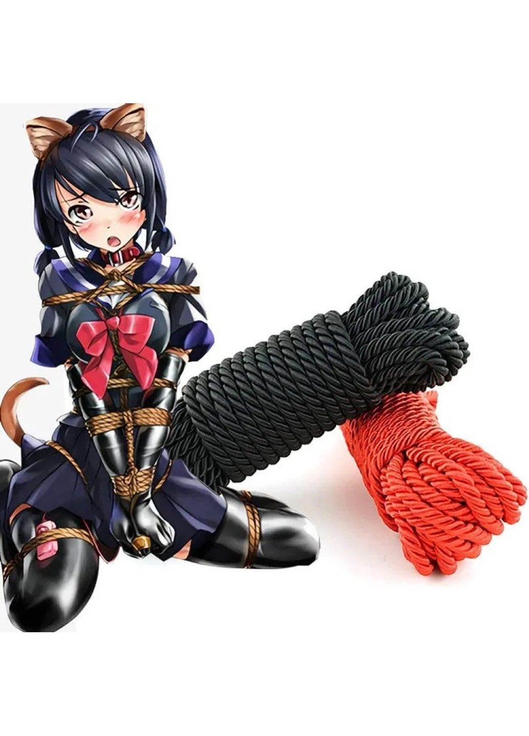 БДСМ-веревка для связывания и бондажа черного цвета 10 метров We Love (284279613)