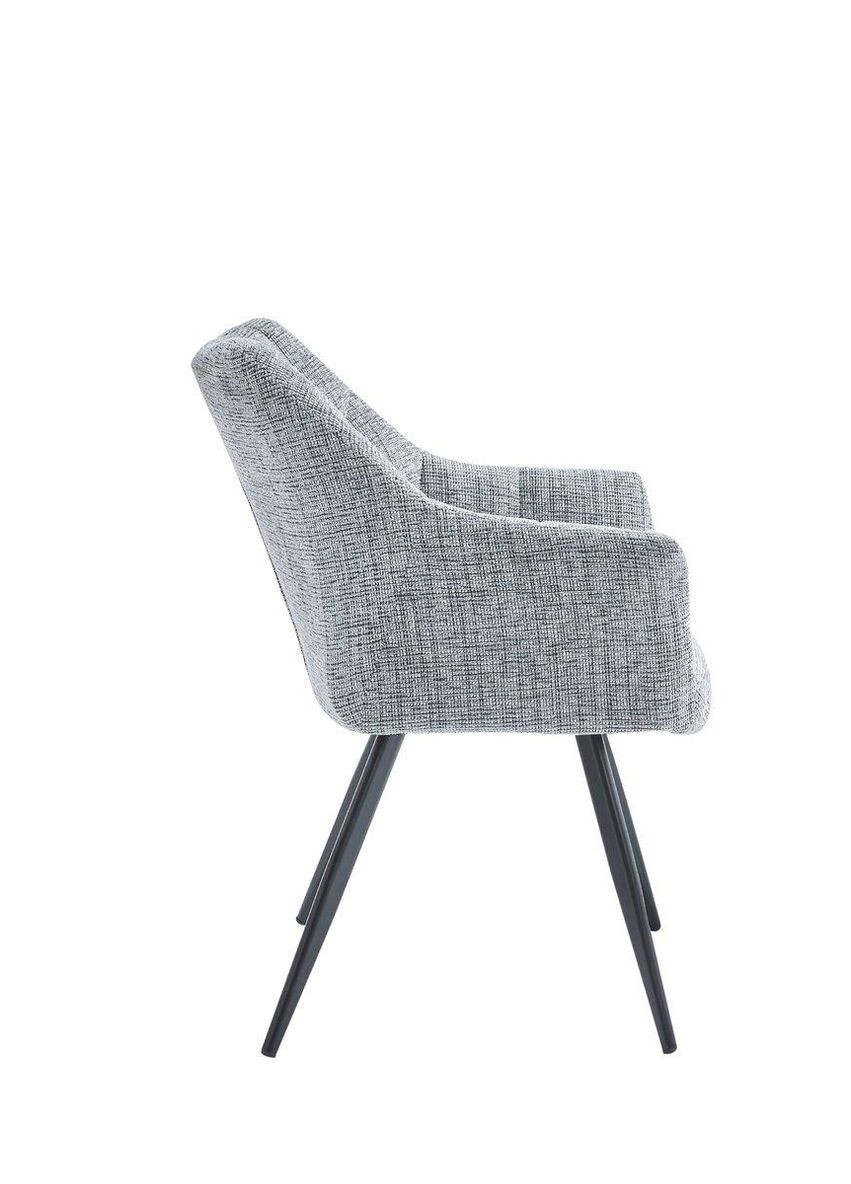 Стул STEFAN черный каркас/светло-серый тк. Intarsio (365461310)