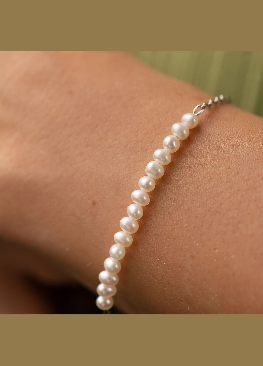 Серебряный браслет с жемчугом 4209р-3PWT 18 18 Oniks (264392786)