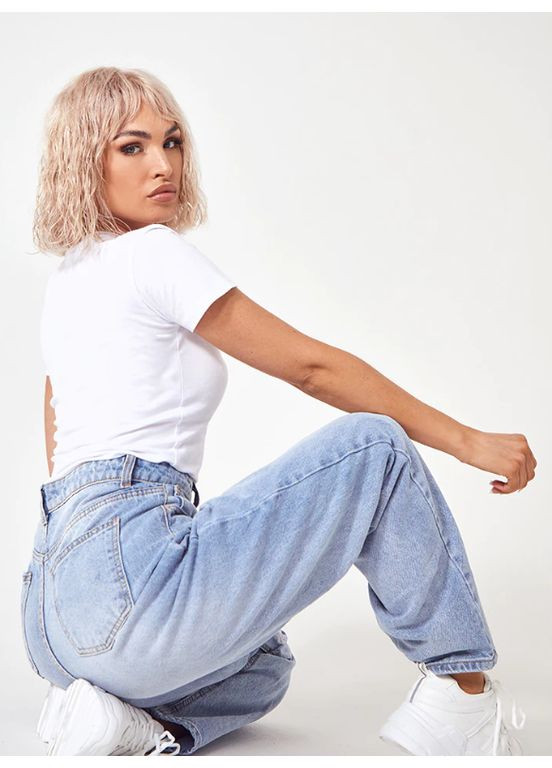 Футболка белая короткий рукав женская хлопковая No Brand - (361286327)